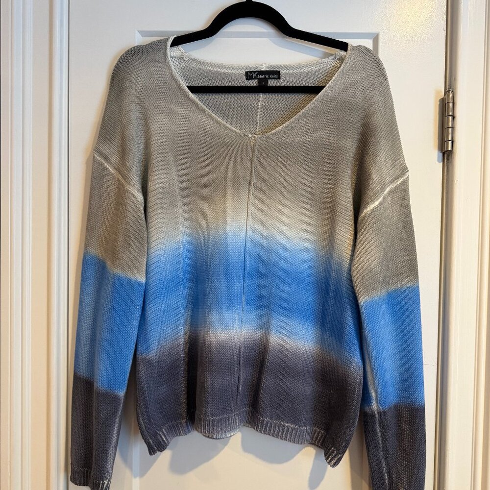 Metric Knit - "tye die" sweater - size L